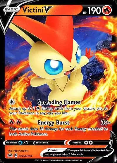 Victini V SWSH104/307 SWSH Black Star Promos Pokemon card