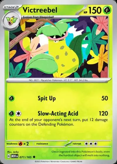 Victreebel 71/165 151 Pokemon card