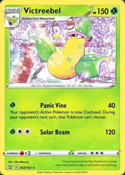 Victreebel 3/163 Battle Styles Pokemon card