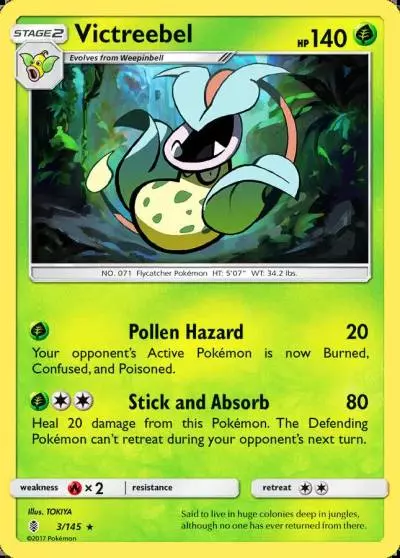 Victreebel 3/145 Guardians Rising Pokemon card