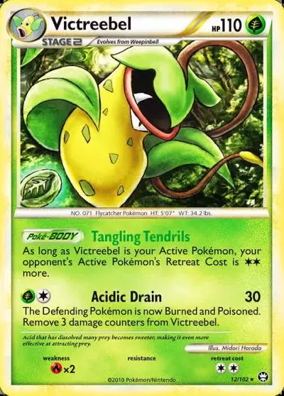 Victreebel 12/102 HS—Triumphant Pokemon card