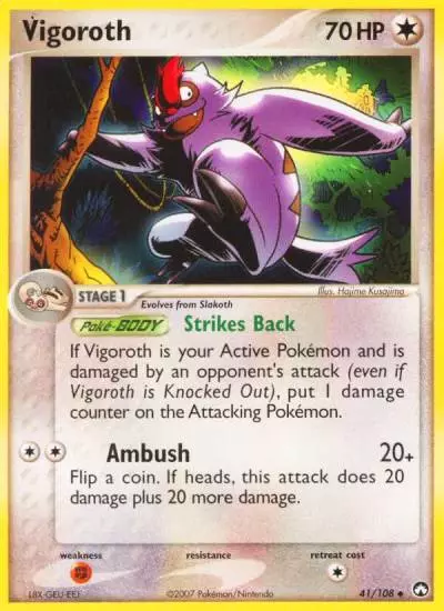 Vigoroth 41/108 Power Keepers Pokemon card
