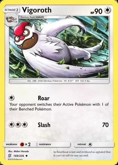 Vigoroth 169/236 Unified Minds Pokemon card