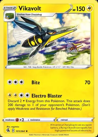 Vikavolt 101/264 Fusion Strike Pokemon card