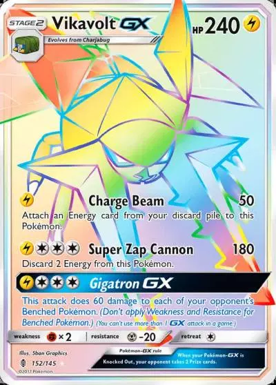 Vikavolt-GX 152/145 Guardians Rising Pokemon card