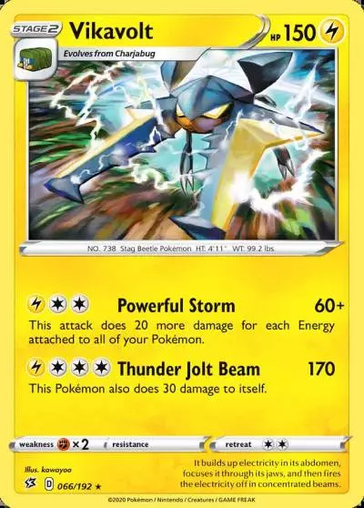 Vikavolt 66/192 Rebel Clash Pokemon card
