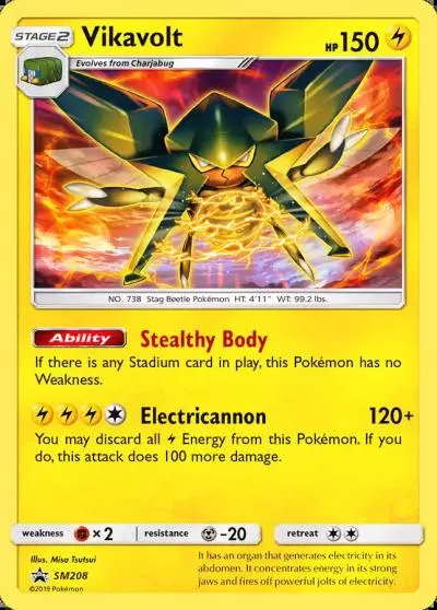 Vikavolt SM208/248 SM Black Star Promos Pokemon card