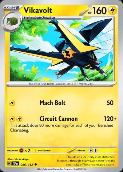 Vikavolt 56/162 Temporal Forces Pokemon card