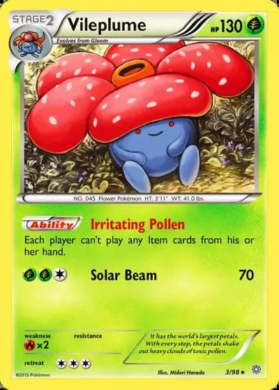 Vileplume 3/98 Ancient Origins Pokemon card