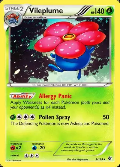Vileplume 3/149 Boundaries Crossed Pokemon card