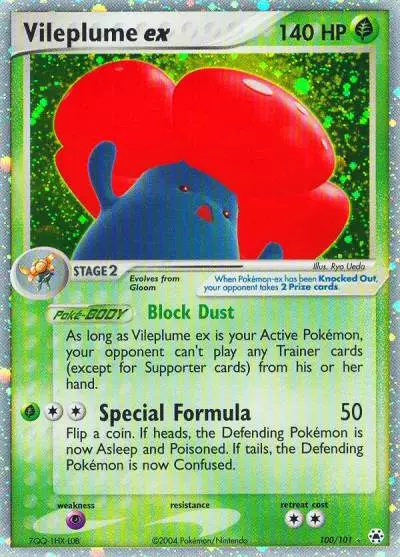 Vileplume ex 100/101 Hidden Legends Pokemon card