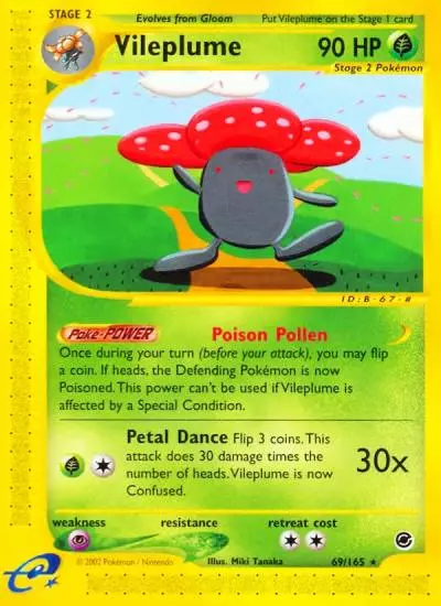 Vileplume 69/165 Expedition Base Set Pokemon card