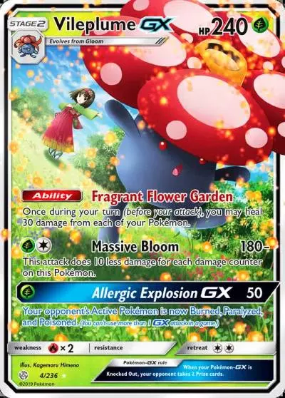 Vileplume-GX 4/236 Cosmic Eclipse Pokemon card