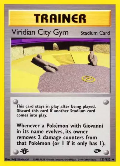 Viridian City Gym 123/132 Gym Challenge Pokemon card