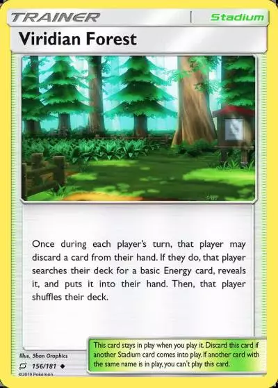 Viridian Forest 156/181 Team Up Pokemon card