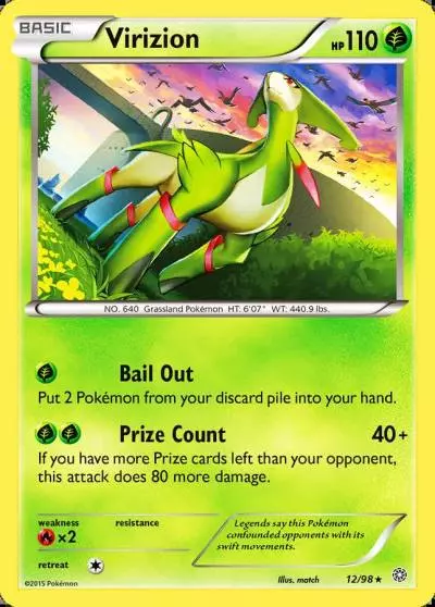 Virizion 12/98 Ancient Origins Pokemon card