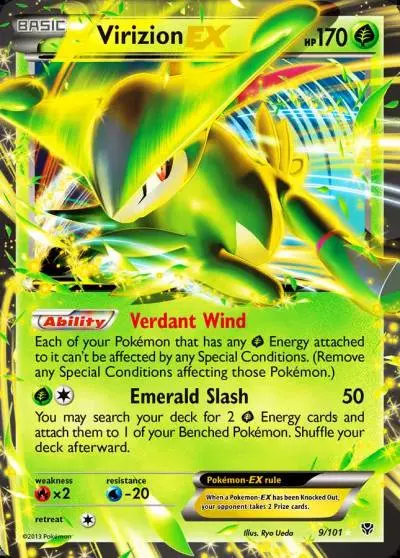 Virizion-EX 9/101 Plasma Blast Pokemon card