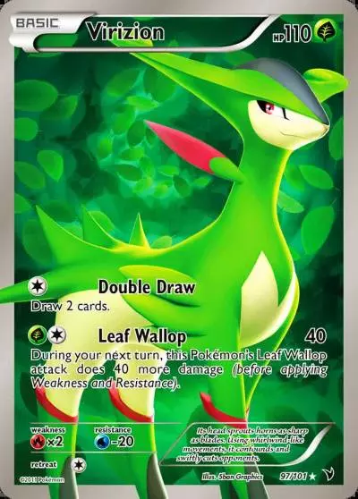 Virizion 97/101 Noble Victories Pokemon card
