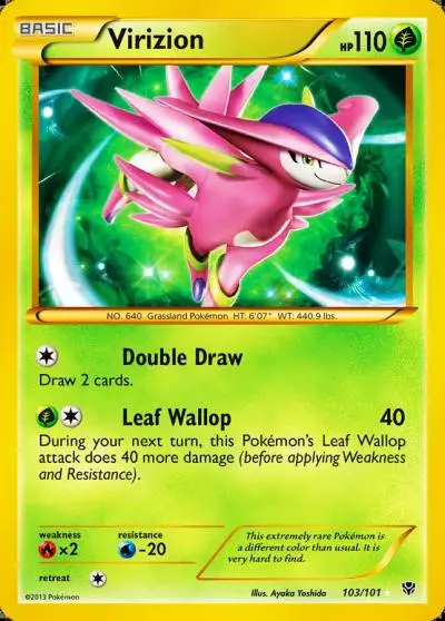 Virizion 103/101 Plasma Blast Pokemon card
