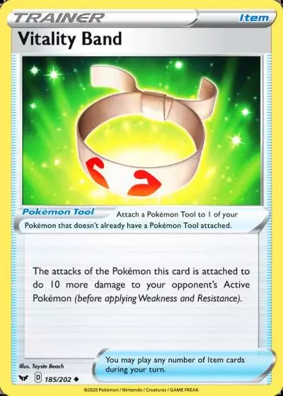 Vitality Band 185/202 Sword & Shield Pokemon card