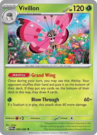 Vivillon 9/88 Perfect Order Pokemon card