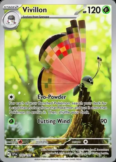 Vivillon 193/191 Surging Sparks Pokemon card
