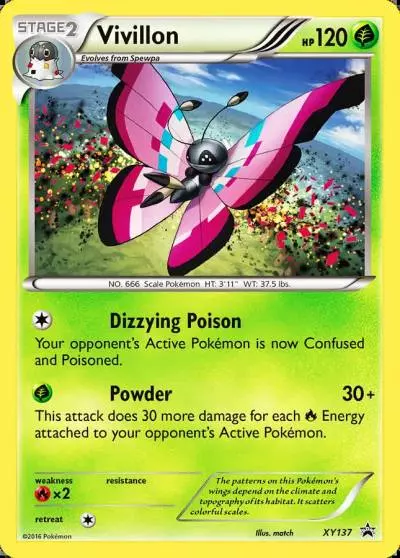 Vivillon XY137/211 XY Black Star Promos Pokemon card