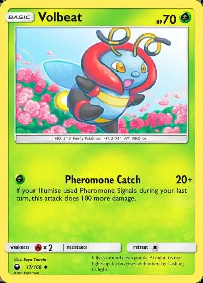Volbeat 17/168 Celestial Storm Pokemon card