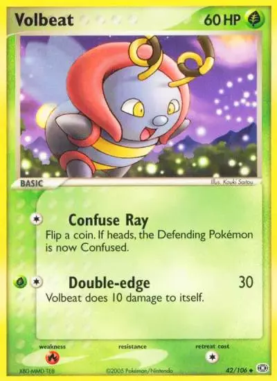 Volbeat 42/106 Emerald Pokemon card