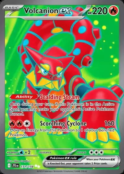 Volcanion ex 171/159 Journey Together Pokemon card