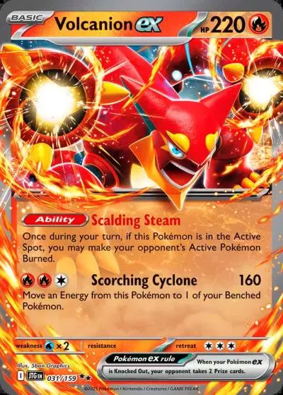 Volcanion ex 31/159 Journey Together Pokemon card
