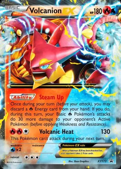 Volcanion-EX XY173/211 XY Black Star Promos Pokemon card
