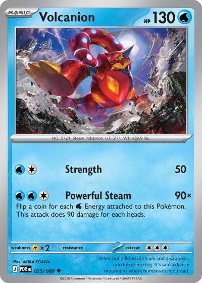 Volcanion 25/88 Perfect Order Pokemon card