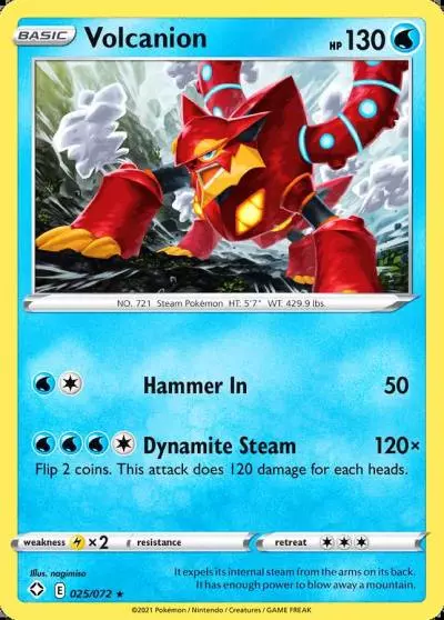 Volcanion 25/72 Shining Fates Pokemon card
