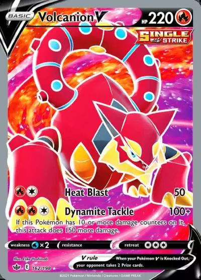 Volcanion V 162/198 Chilling Reign Pokemon card
