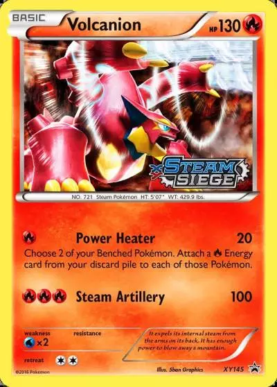 Volcanion XY145/211 XY Black Star Promos Pokemon card