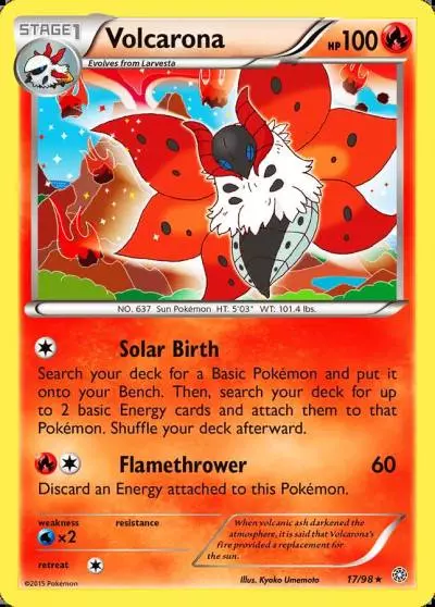 Volcarona 17/98 Ancient Origins Pokemon card