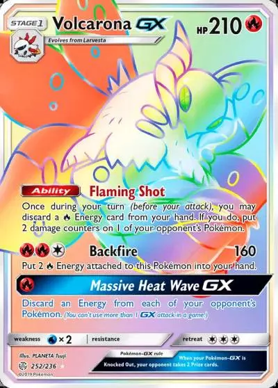Volcarona-GX 252/236 Cosmic Eclipse Pokemon card