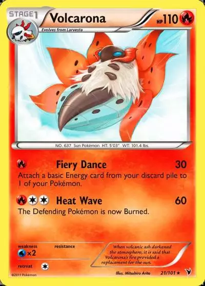 Volcarona 21/101 Noble Victories Pokemon card