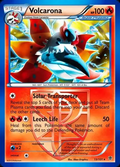 Volcarona 13/101 Plasma Blast Pokemon card
