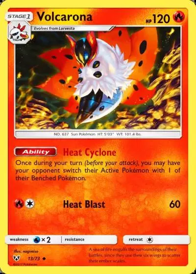 Volcarona 13/73 Shining Legends Pokemon card
