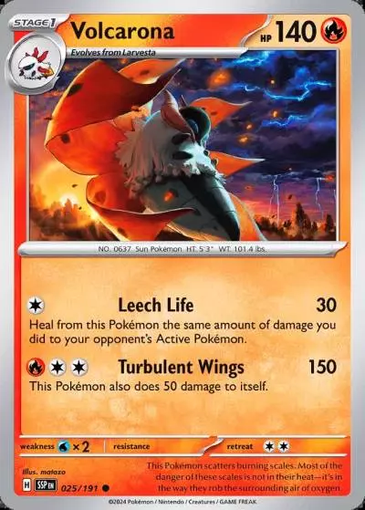 Volcarona 25/191 Surging Sparks Pokemon card