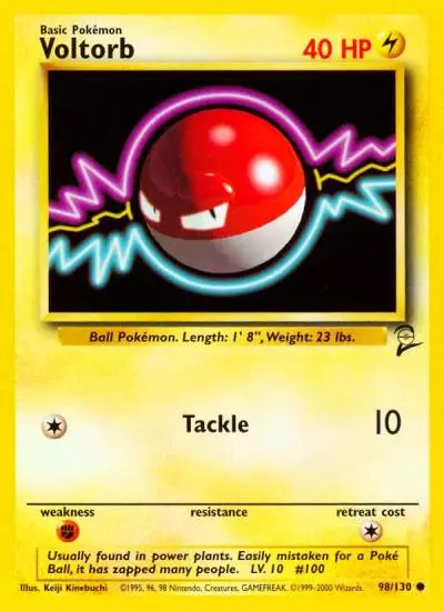Voltorb 98/130 Base Set 2 Pokemon card