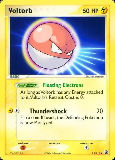 Voltorb 85/112 FireRed & LeafGreen Pokemon card
