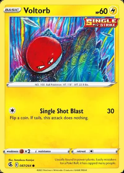Voltorb 87/264 Fusion Strike Pokemon card