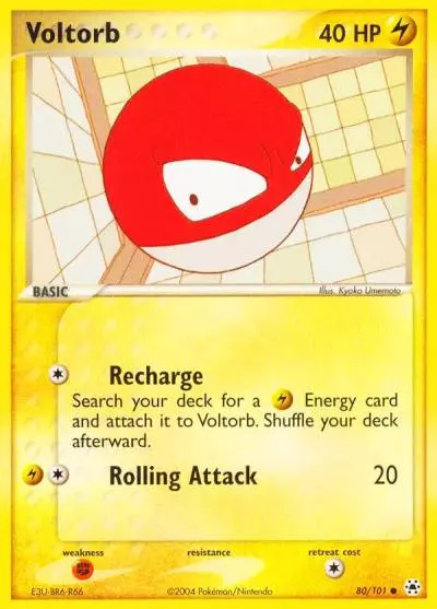 Voltorb 80/101 Hidden Legends Pokemon card