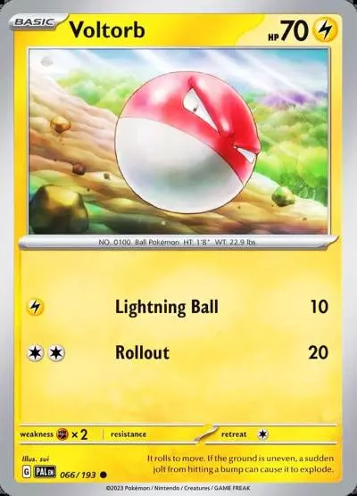 Voltorb 66/193 Paldea Evolved Pokemon card
