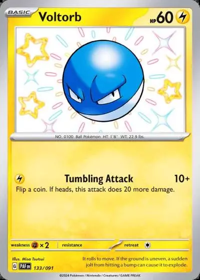 Voltorb 133/91 Paldean Fates Pokemon card