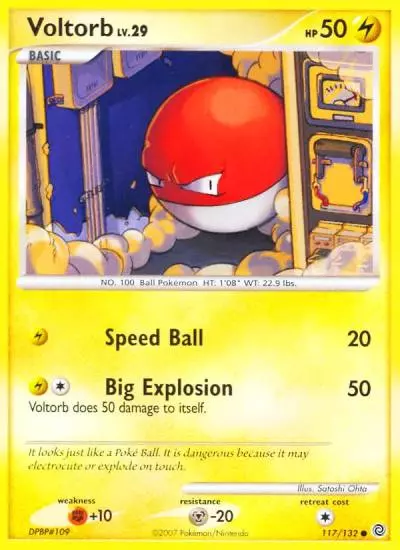 Voltorb 117/132 Secret Wonders Pokemon card