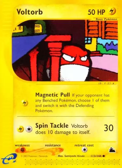Voltorb 113/144 Skyridge Pokemon card